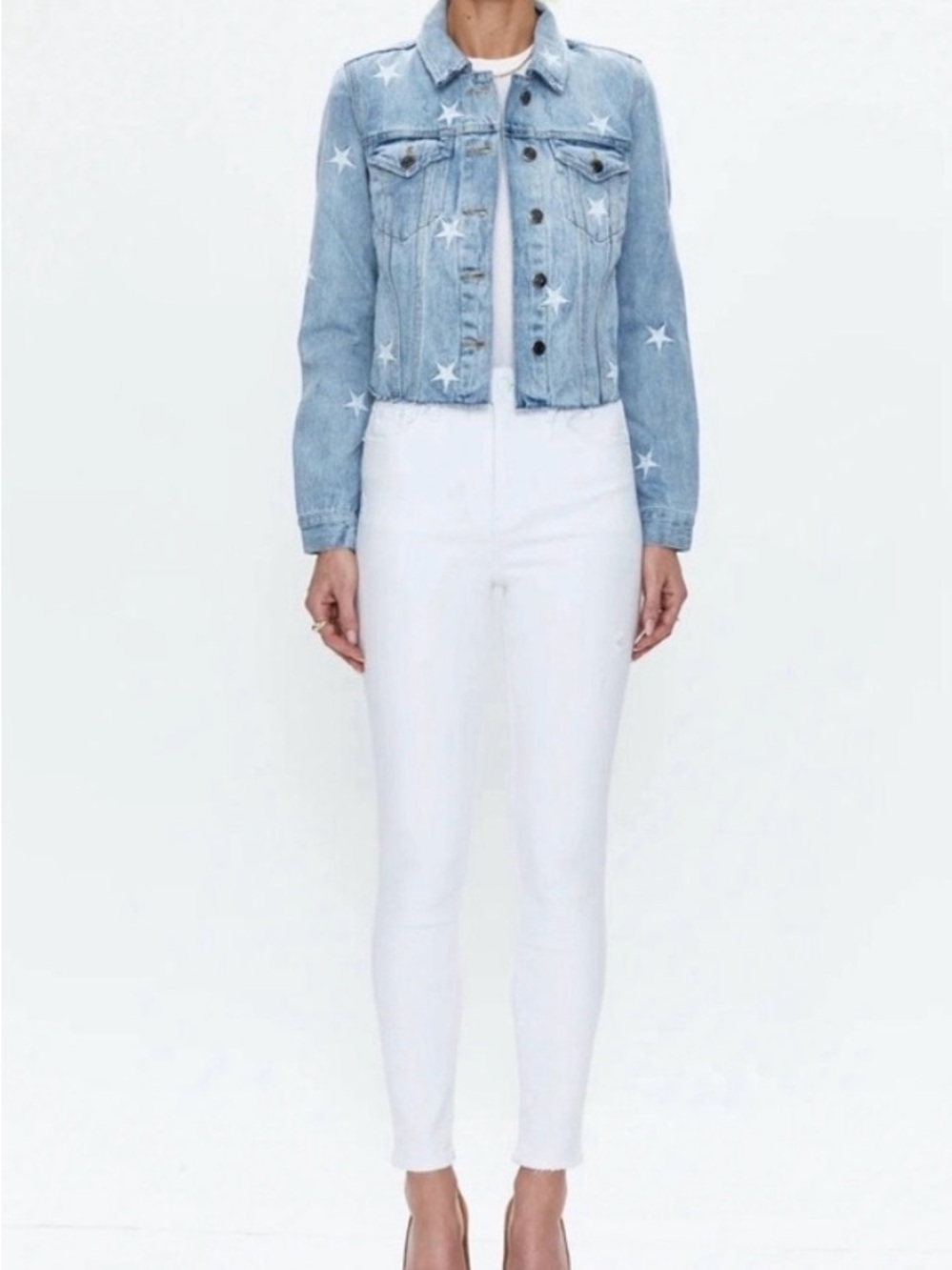 Pistola Aline High-Rise Skinny White Jeans